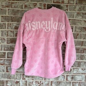Disney Spirit Jersey Pink Plush Embroidered Sweatshirt
